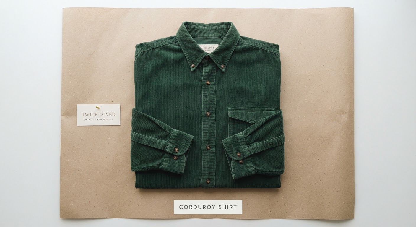Corduroy Button-Down — Size M · Excellent · one of one