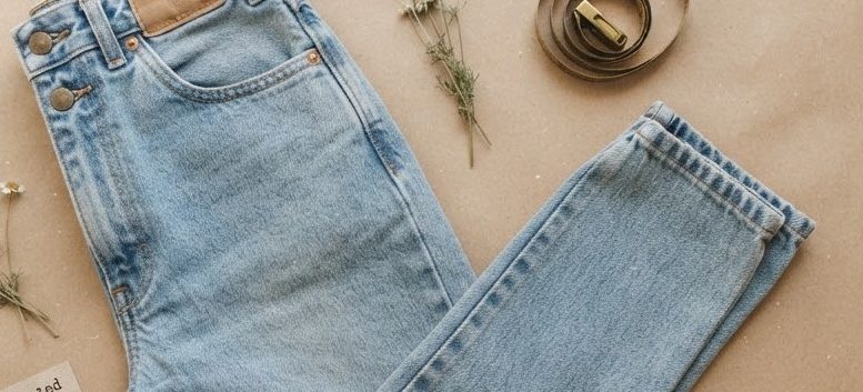 High-Waist Mom Jeans — detail view